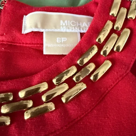 MICHAEL Michael Kors Red Chain-Detail Mini Dress - Picture 6 of 10